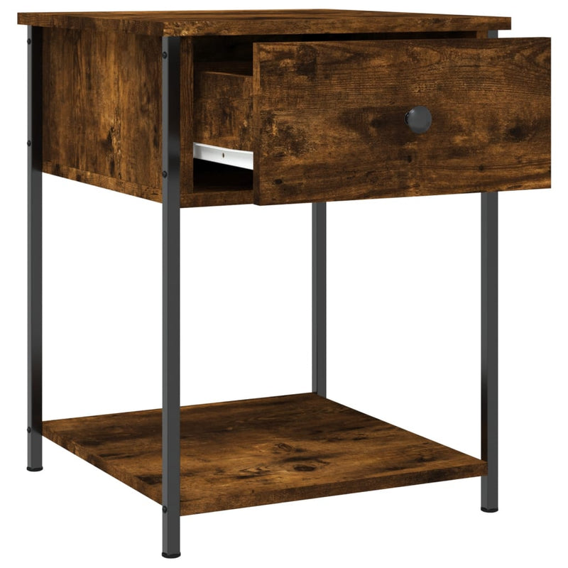vidaXL Bedside Tables 2 pcs Smoked Oak 44x45x58 cm Engineered Wood