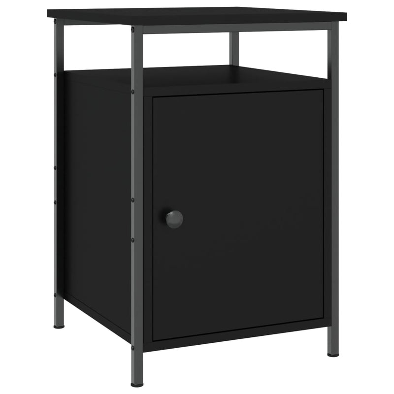 vidaXL Bedside Cabinet Black 40x42x60 cm Engineered Wood