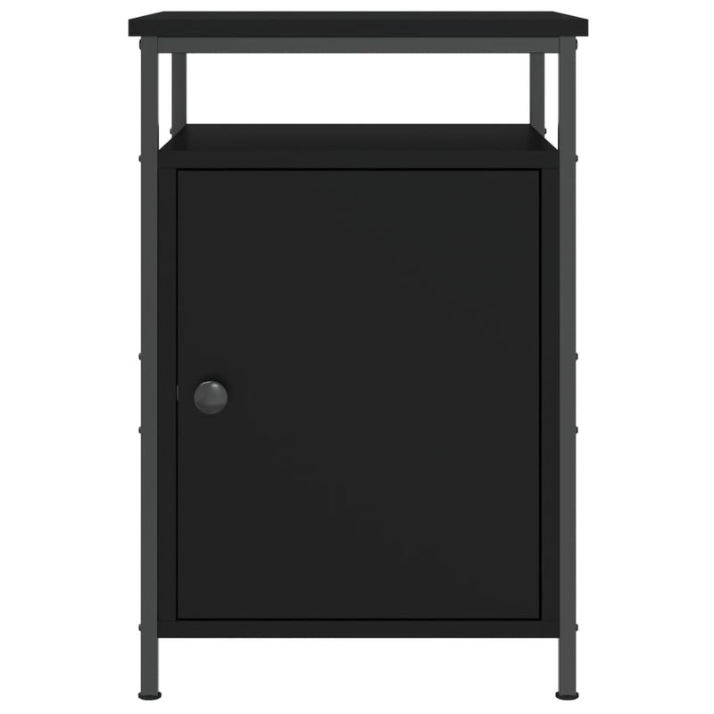 vidaXL Bedside Cabinet Black 40x42x60 cm Engineered Wood
