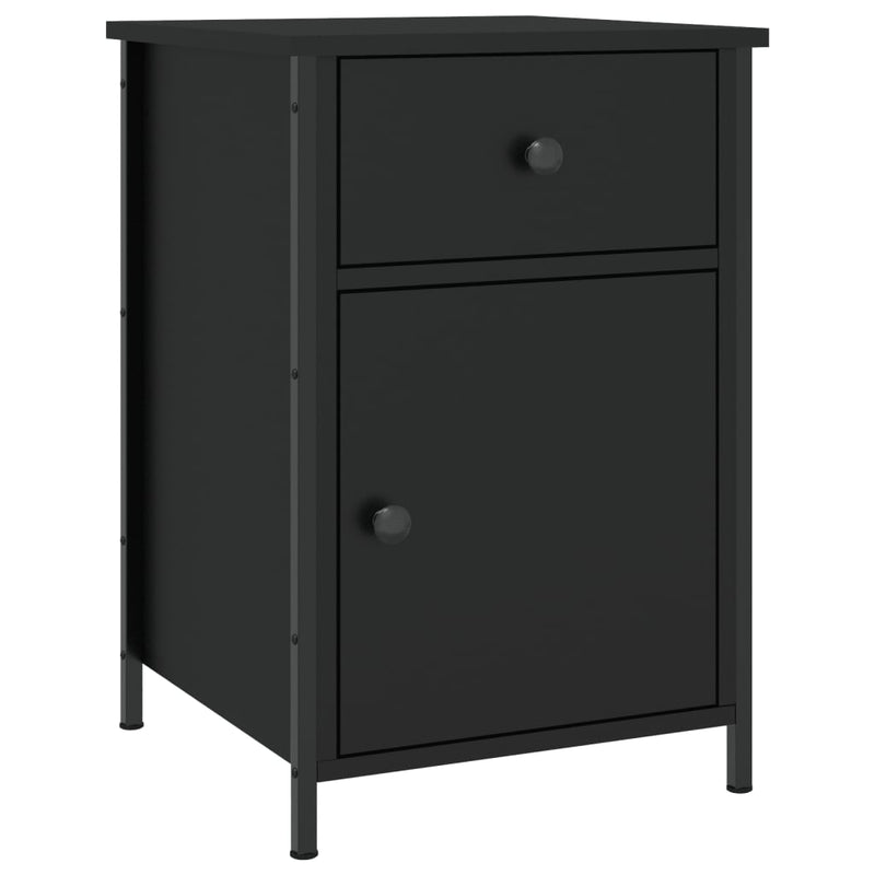vidaXL Bedside Cabinets 2 pcs Black 40x42x60 cm Engineered Wood