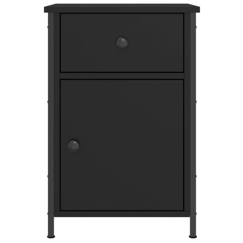 vidaXL Bedside Cabinets 2 pcs Black 40x42x60 cm Engineered Wood