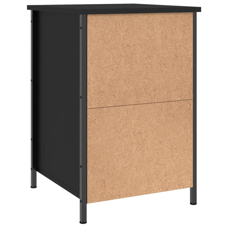 vidaXL Bedside Cabinets 2 pcs Black 40x42x60 cm Engineered Wood