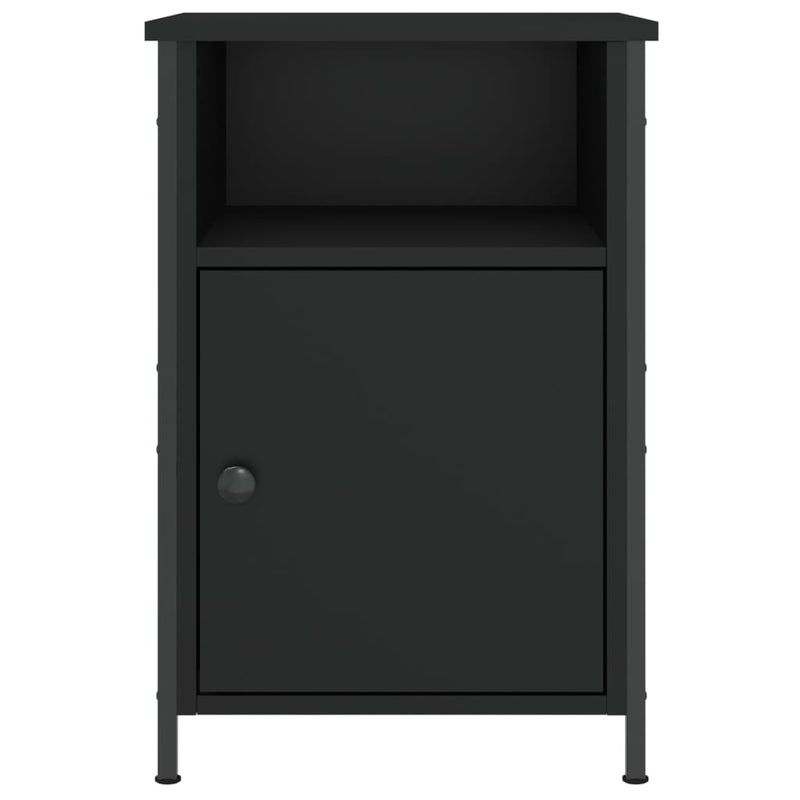 vidaXL Bedside Cabinet Black 40x42x60 cm Engineered Wood