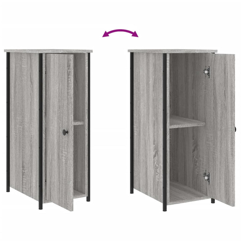 vidaXL Bedside Cabinets 2 pcs Grey Sonoma 32x42x80 cm Engineered Wood