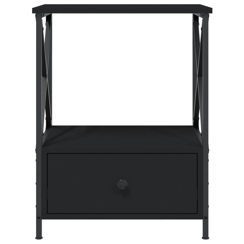 vidaXL Bedside Tables 2 pcs Black 50x41x65 cm Engineered Wood