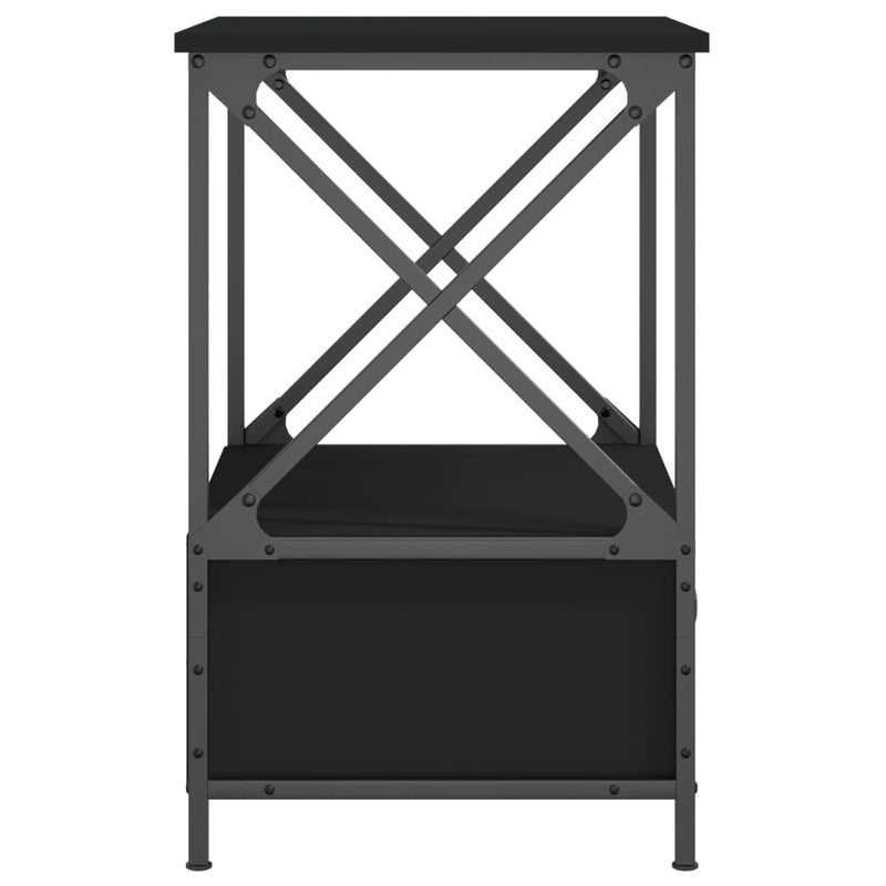 vidaXL Bedside Tables 2 pcs Black 50x41x65 cm Engineered Wood