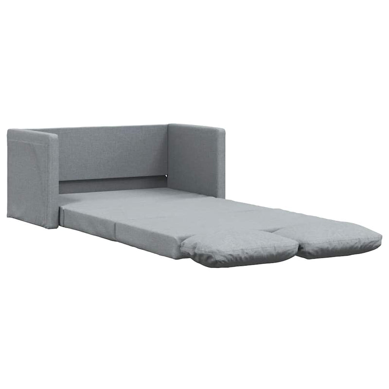 vidaXL Floor Sofa Bed 2-in-1 Light Grey 112x174x55 cm Fabric
