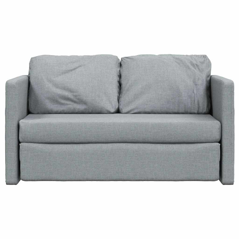 vidaXL Floor Sofa Bed 2-in-1 Light Grey 112x174x55 cm Fabric
