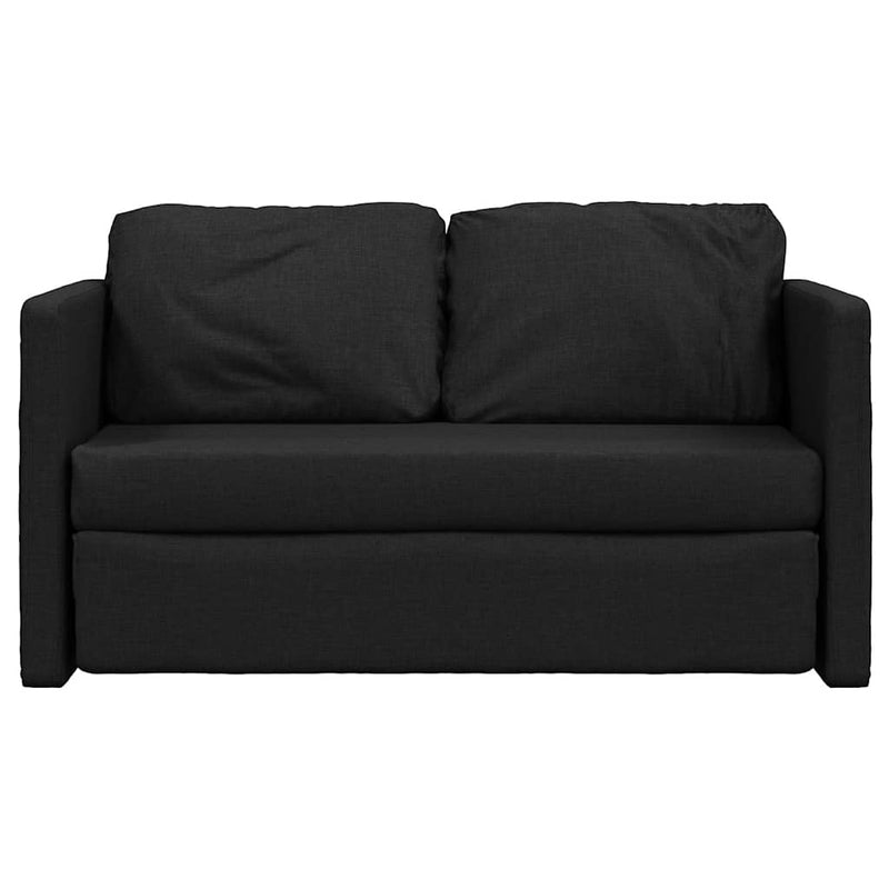 vidaXL Floor Sofa Bed 2-in-1 Black 112x174x55 cm Fabric