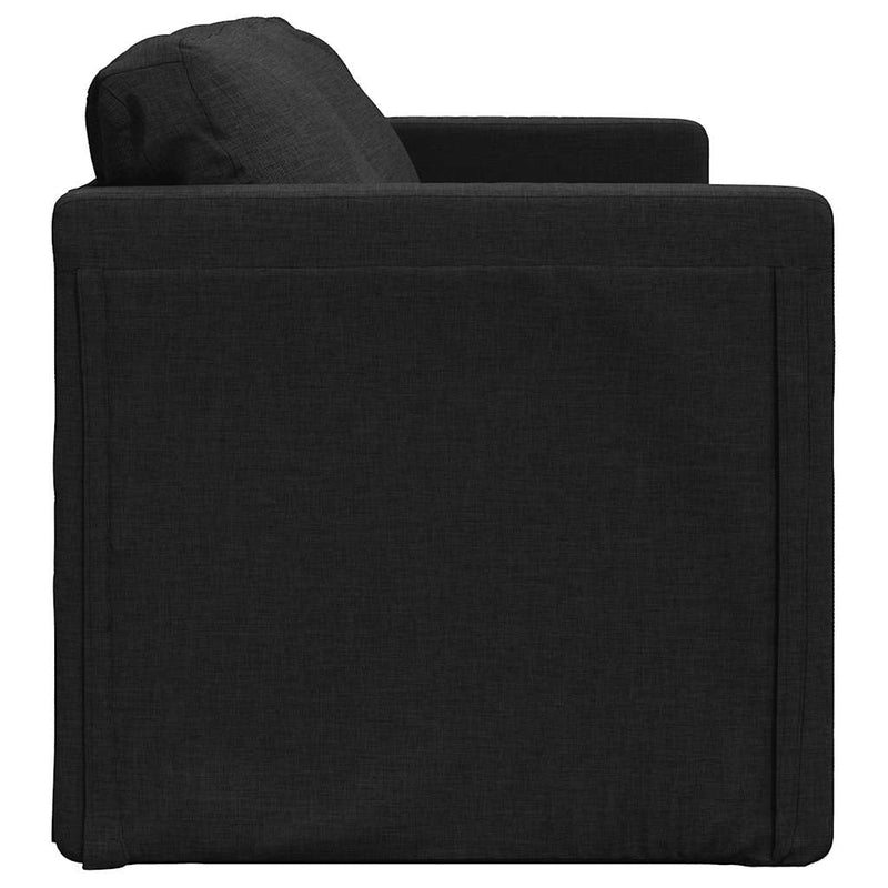 vidaXL Floor Sofa Bed 2-in-1 Black 112x174x55 cm Fabric