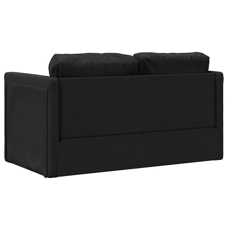 vidaXL Floor Sofa Bed 2-in-1 Black 112x174x55 cm Fabric