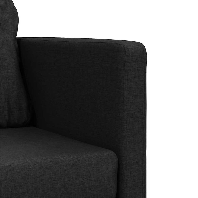 vidaXL Floor Sofa Bed 2-in-1 Black 112x174x55 cm Fabric