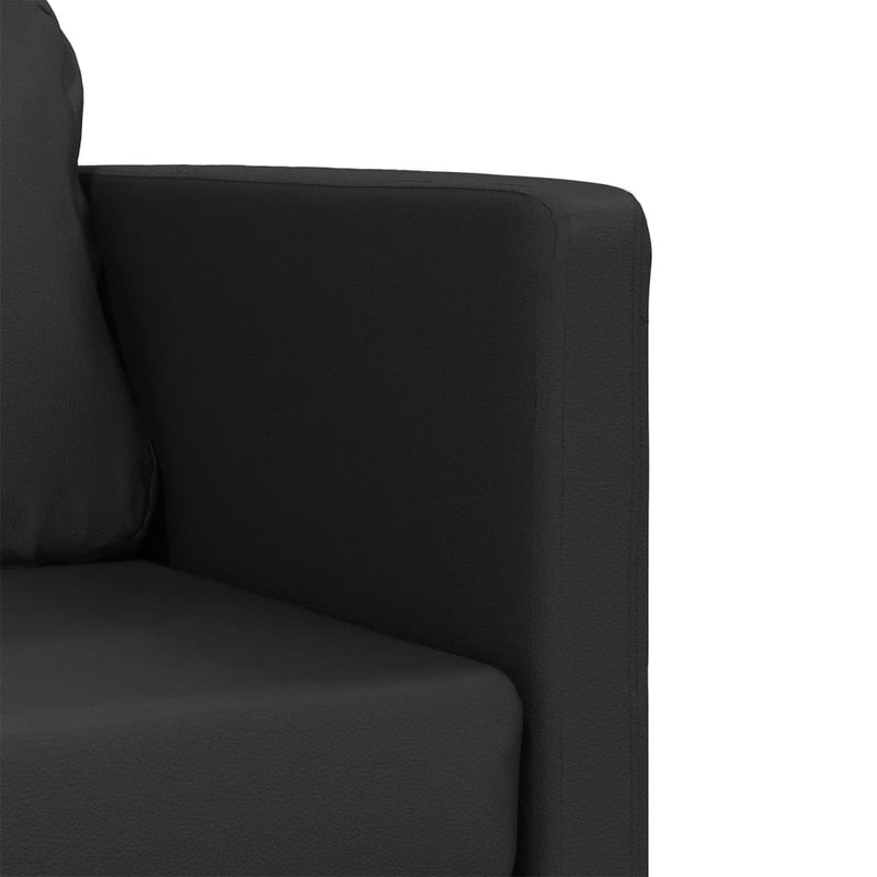 vidaXL Floor Sofa Bed 2-in-1 Black 112x174x55 cm Faux Leather