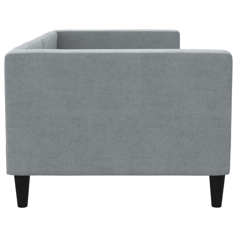 vidaXL Day Bed without Mattress Light Grey 90x190 cm Fabric