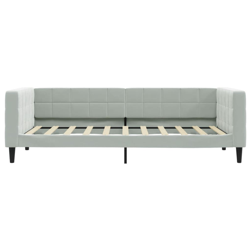 vidaXL Day Bed without Mattress Light Grey 90x190 cm Velvet