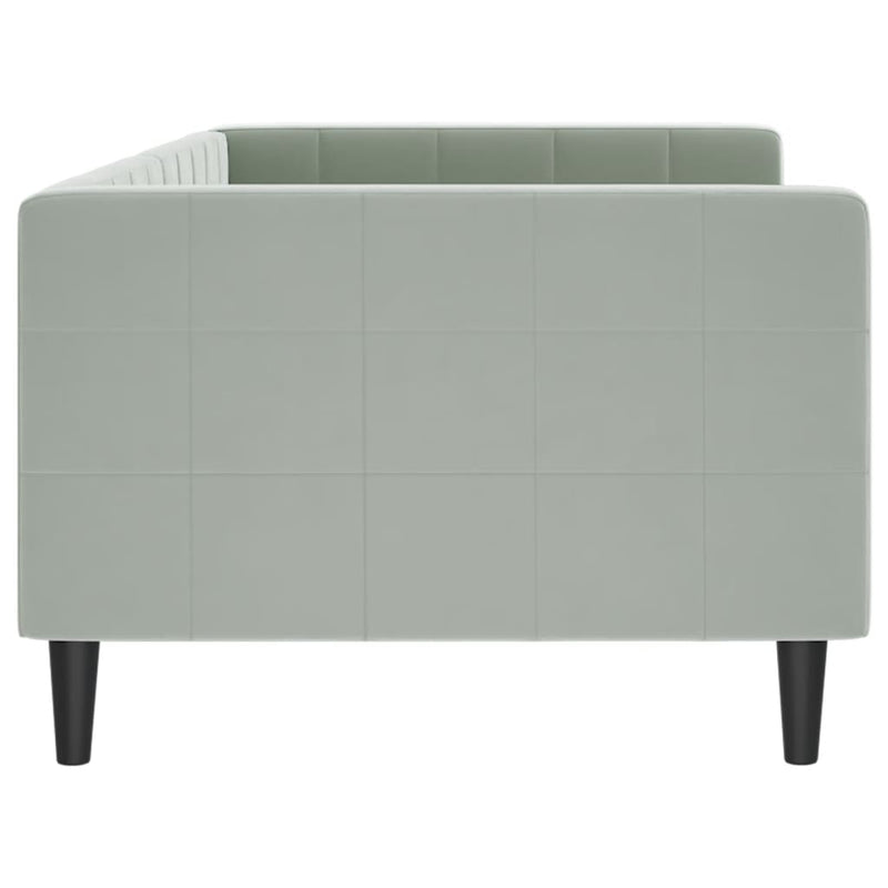 vidaXL Day Bed without Mattress Light Grey 90x190 cm Velvet