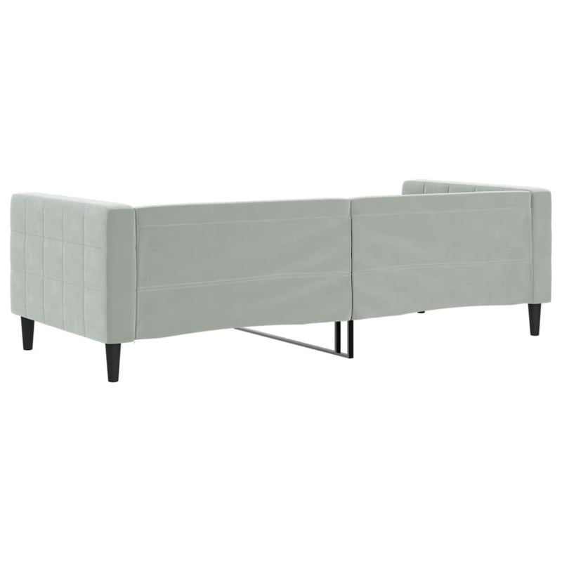 vidaXL Day Bed without Mattress Light Grey 90x190 cm Velvet