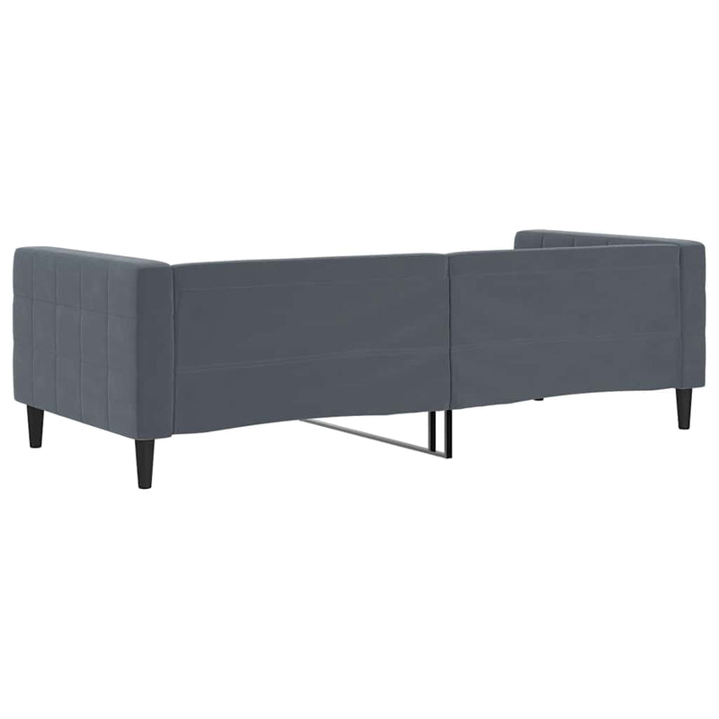 vidaXL Day Bed without Mattress Dark Grey 90x190 cm Velvet