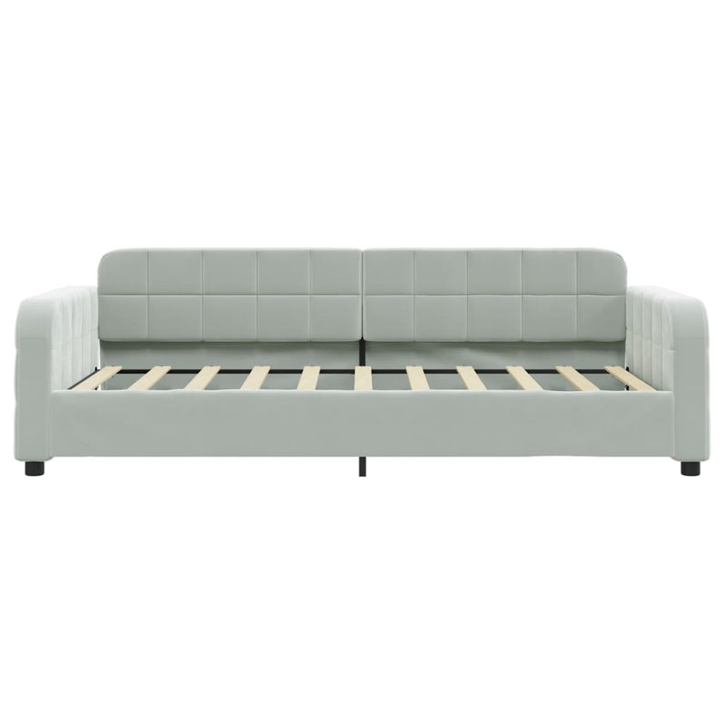 vidaXL Day Bed without Mattress Light Grey 90x190 cm Velvet