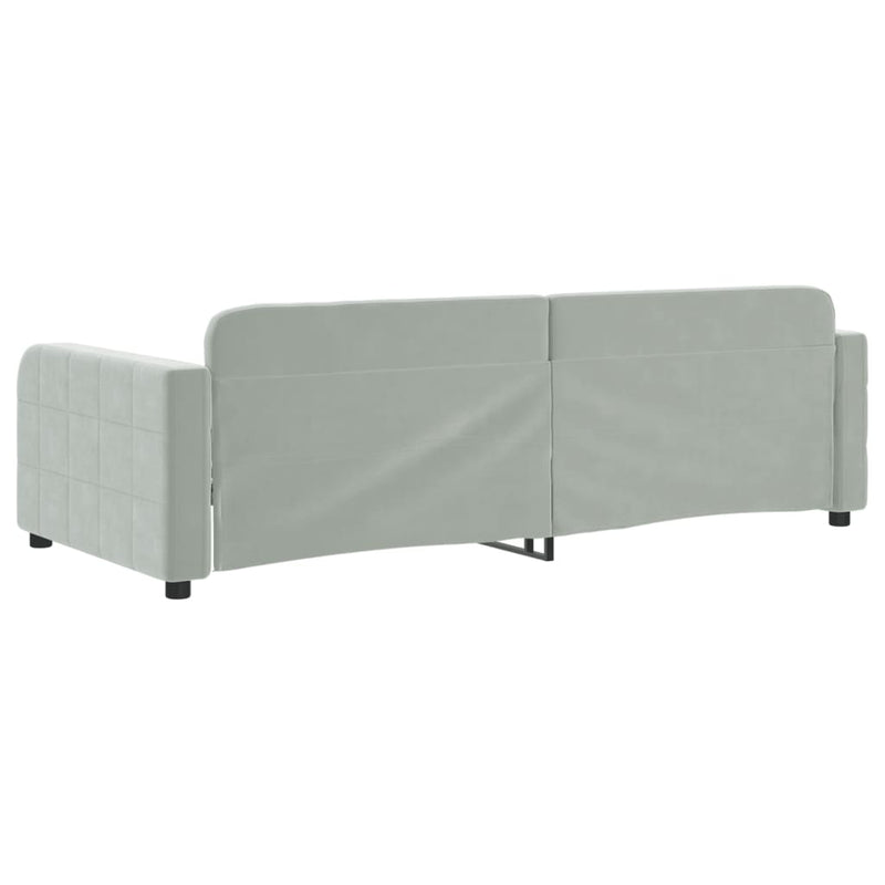 vidaXL Day Bed without Mattress Light Grey 90x190 cm Velvet