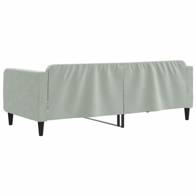 vidaXL Day Bed without Mattress Light Grey 90x190 cm Velvet