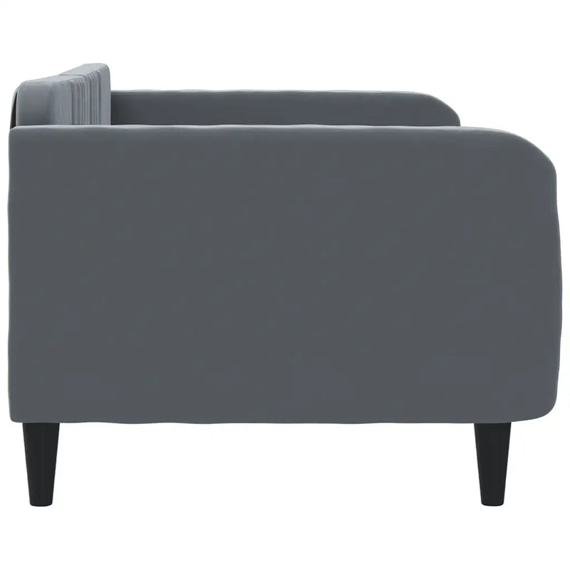 Day Bed without Mattress Dark Grey 90x190 cm Velvet