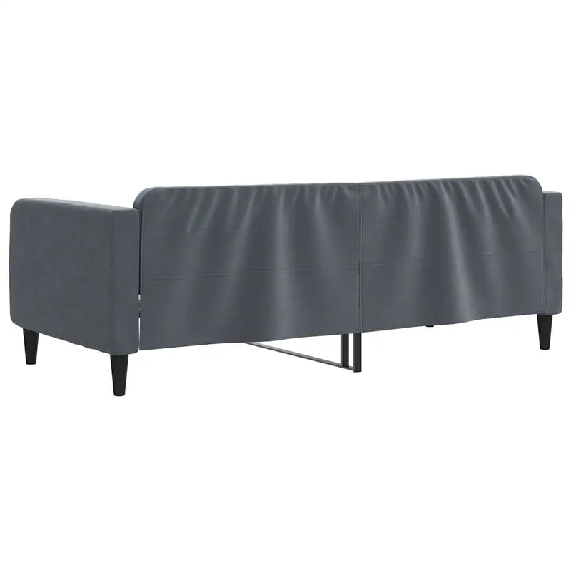 Day Bed without Mattress Dark Grey 90x190 cm Velvet