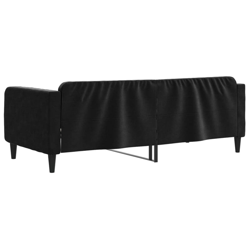vidaXL Day Bed without Mattress Black 90x190 cm Velvet