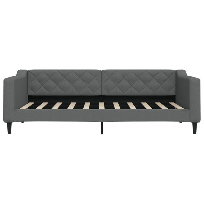 vidaXL Day Bed without Mattress Dark Grey 90x190 cm Fabric