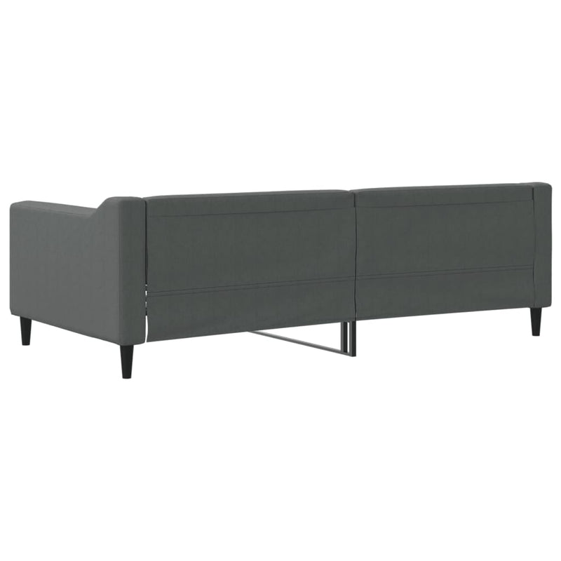 vidaXL Day Bed without Mattress Dark Grey 90x190 cm Fabric