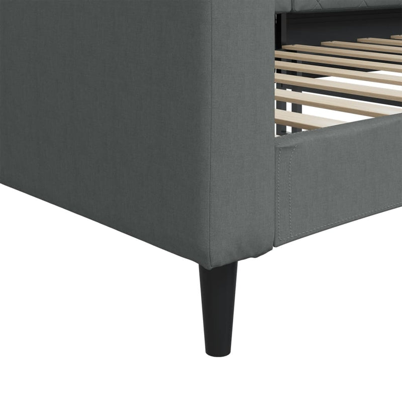 vidaXL Day Bed without Mattress Dark Grey 90x190 cm Fabric