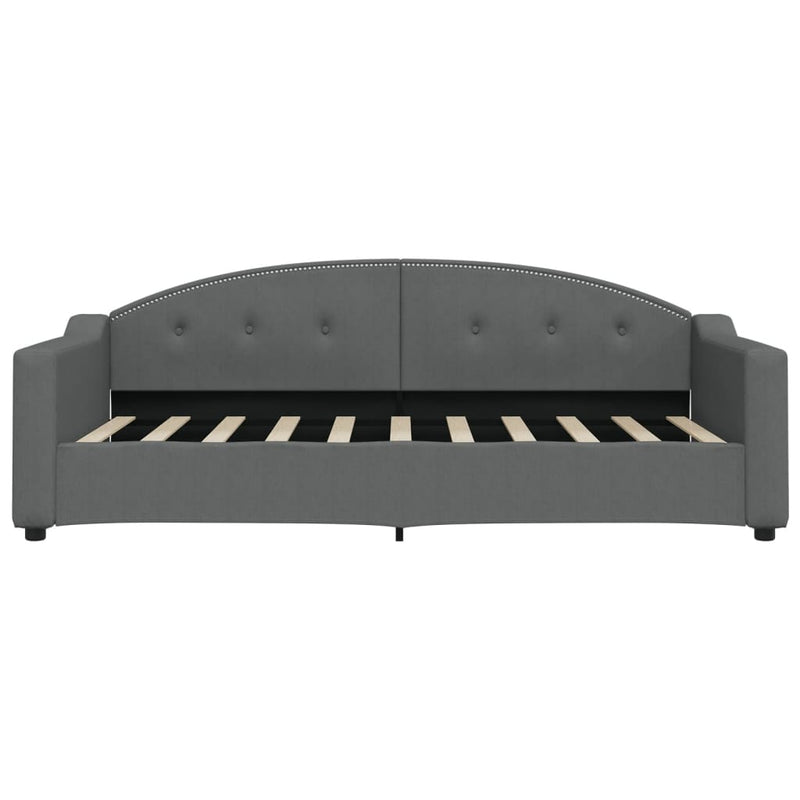 vidaXL Day Bed without Mattress Dark Grey 90x190 cm Fabric