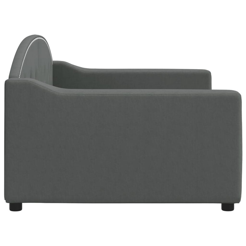 vidaXL Day Bed without Mattress Dark Grey 90x190 cm Fabric