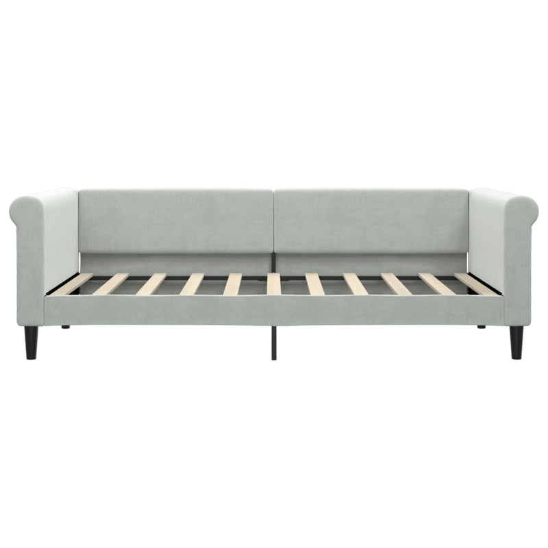 vidaXL Day Bed without Mattress Light Grey 90x190 cm Velvet
