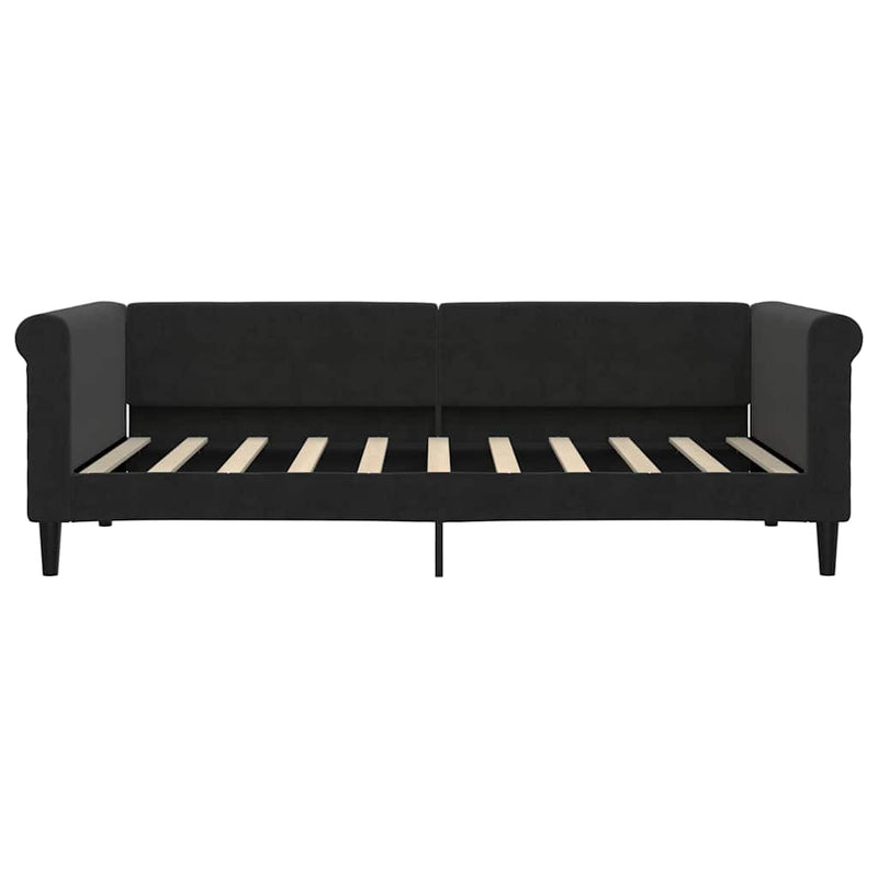 vidaXL Day Bed without Mattress Black 90x190 cm Velvet