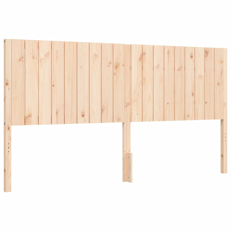 Bed Frame with Headboard 183x203 cm King Solid Wood