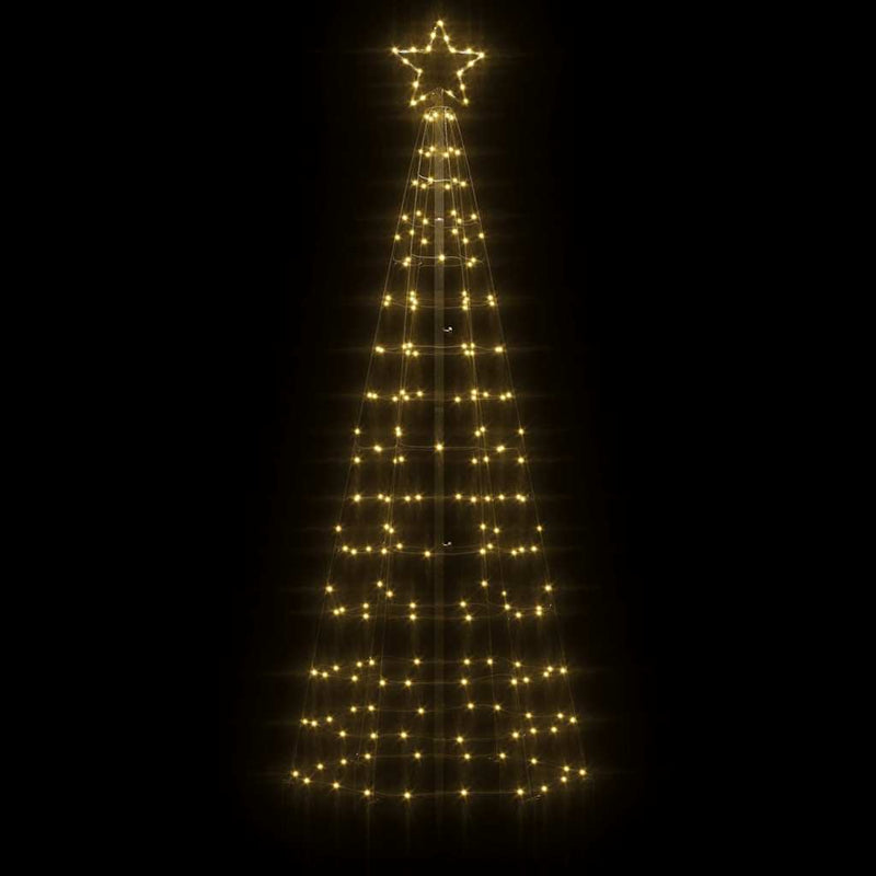 vidaXL LED Christmas Tree with Spikes 220 LEDs Warm White 180 cm
