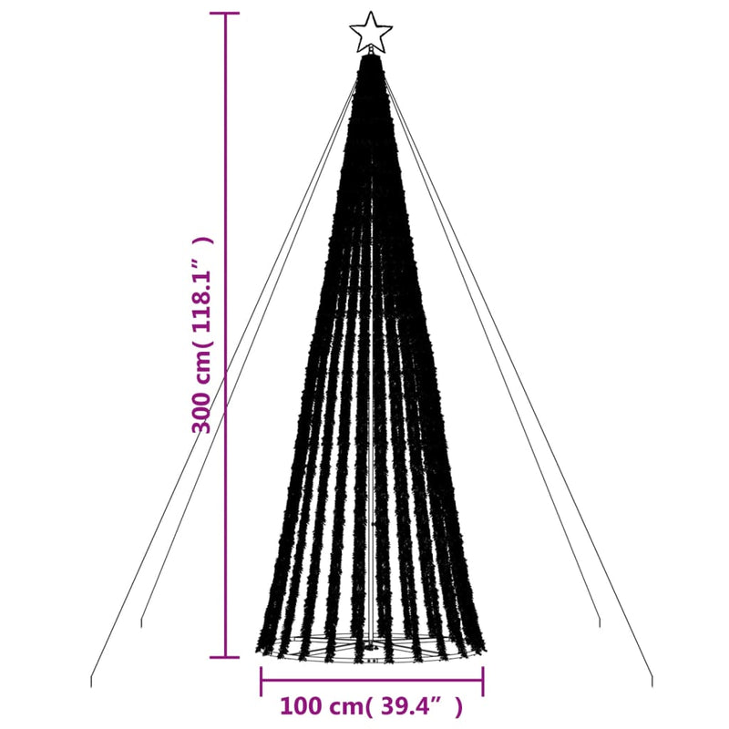 vidaXL LED Christmas Tree 688 LEDs Cold White 300 cm
