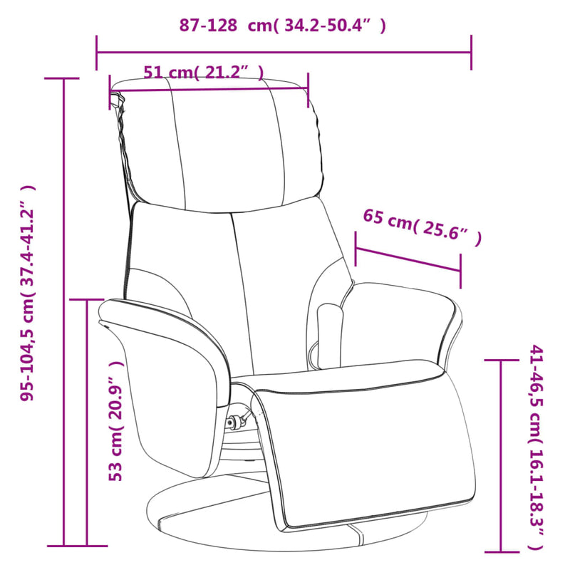 Massage Recliner Chair with Footrest Black Faux Leather