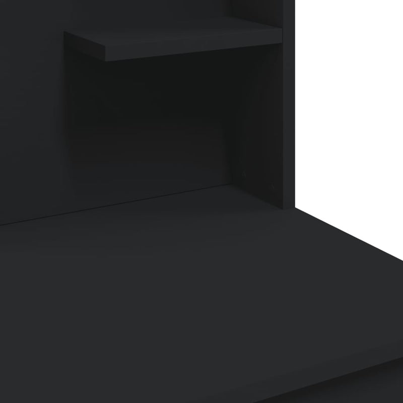 vidaXL Dressing Table with LED Lights Black 96x40x142 cm