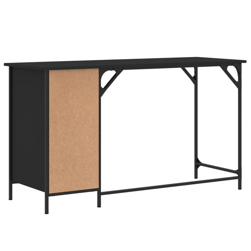 vidaXL Computer Desk Black 131x48x75 cm Engineered Wood