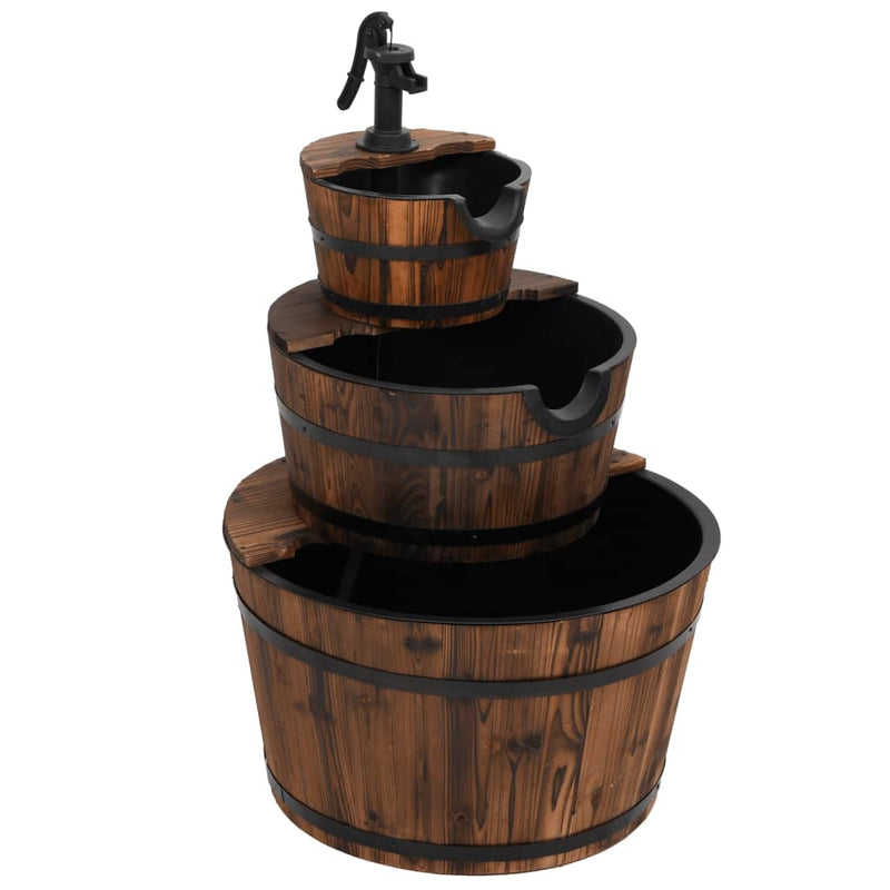 vidaXL Water Fountain with Pump 60x60x94 cm Solid Wood Fir