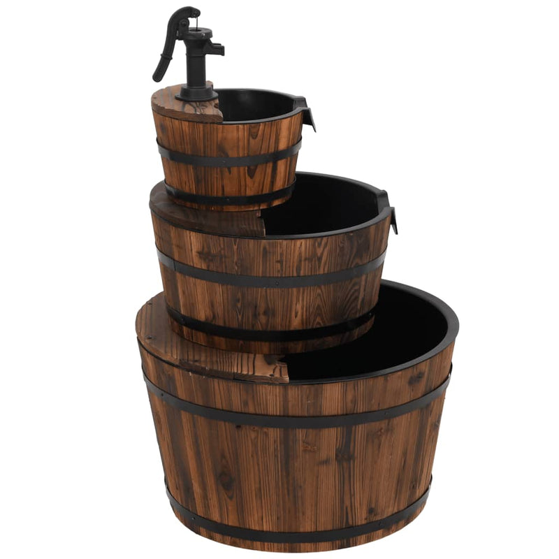 vidaXL Water Fountain with Pump 60x60x94 cm Solid Wood Fir