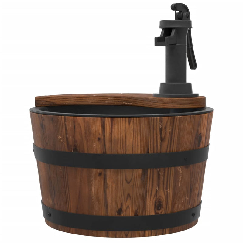 vidaXL Water Fountain with Pump 28x28x34.5 cm Solid Wood Fir