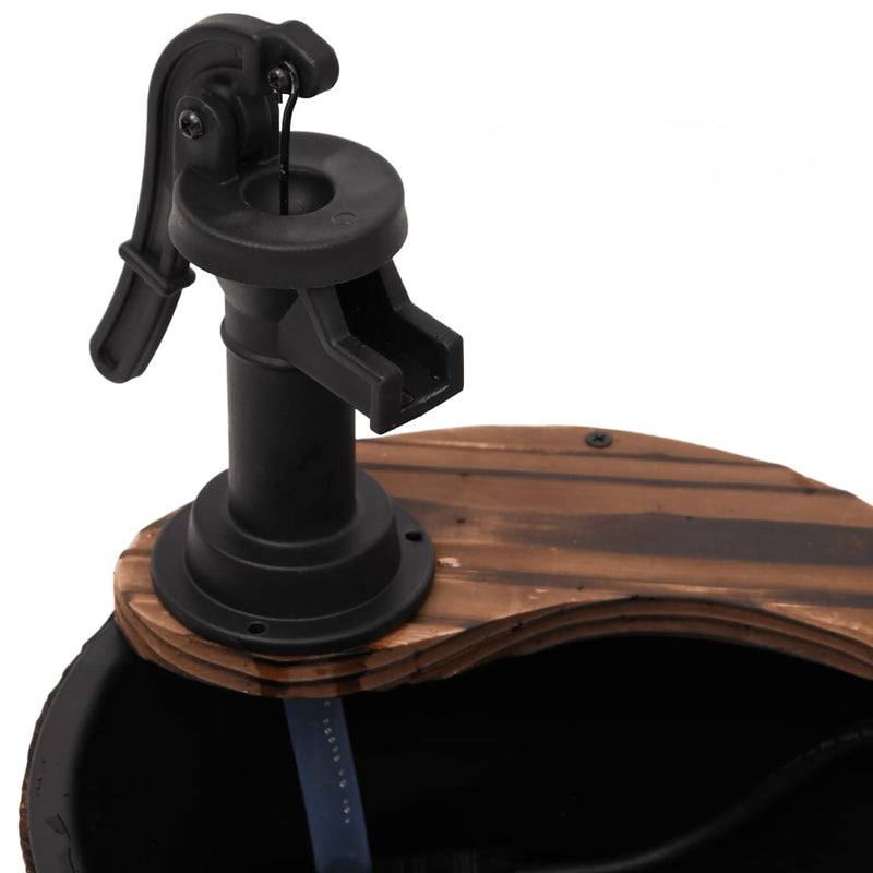 vidaXL Water Fountain with Pump 28x28x34.5 cm Solid Wood Fir