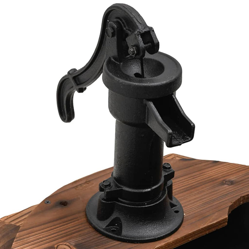 vidaXL Water Fountain with Pump 57x57x53 cm Solid Wood Fir