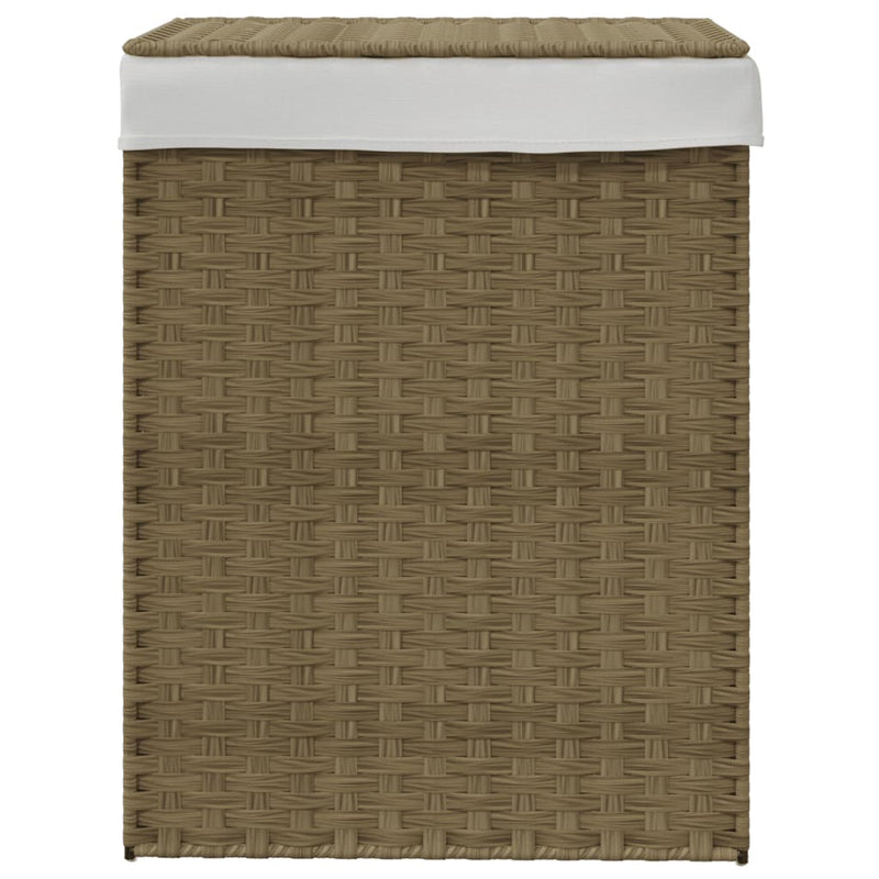 vidaXL Laundry Basket with Lid 46x33x60 cm Poly Rattan