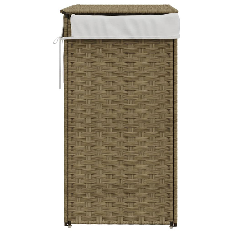 vidaXL Laundry Basket with Lid 46x33x60 cm Poly Rattan