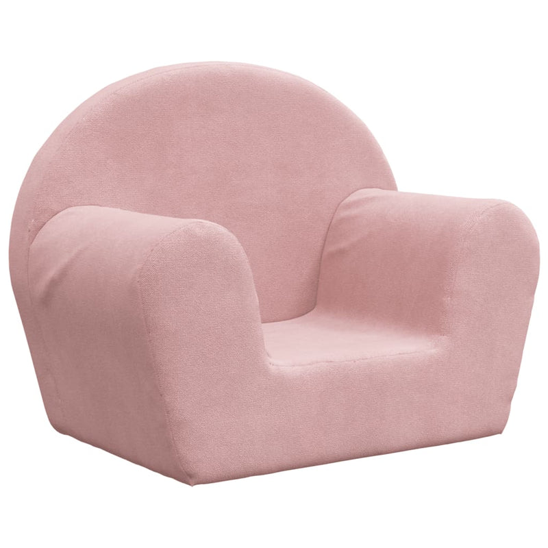 vidaXL Kids' Sofa Pink Soft Plush