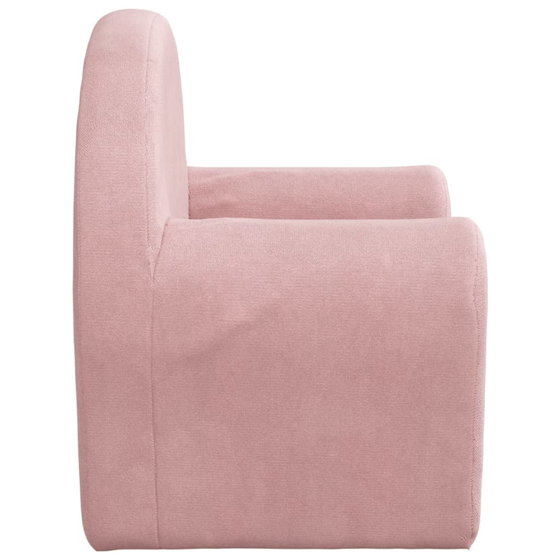 vidaXL Kids' Sofa Pink Soft Plush